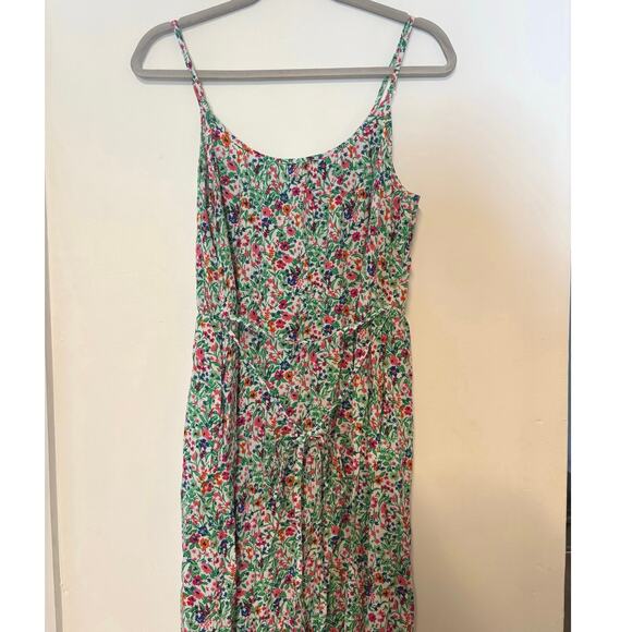 NWOT J.Crew Ruffle Midi Dress With Curved Hem Floral Size 10 - Picture 5 of 6